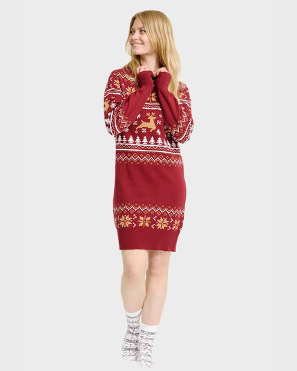 Women's Christmas Turtleneck Dress