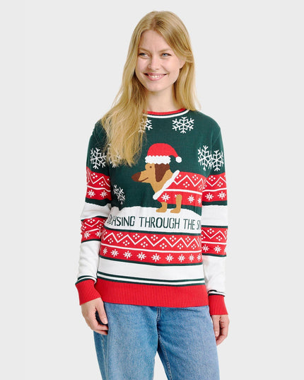Dashing Around Christmas Sweater - Women