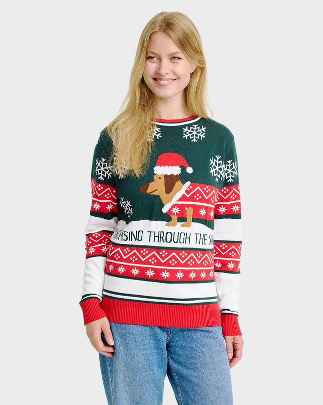 Dashing Around Christmas Sweater - Women