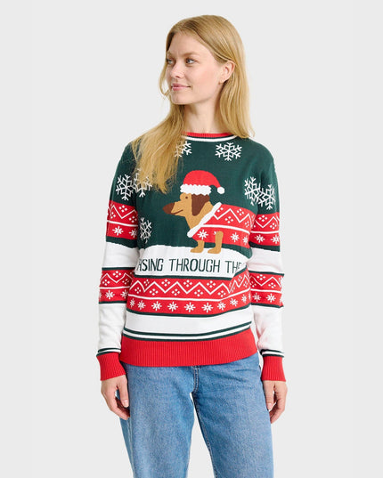 Dashing Around Christmas Sweater - Women