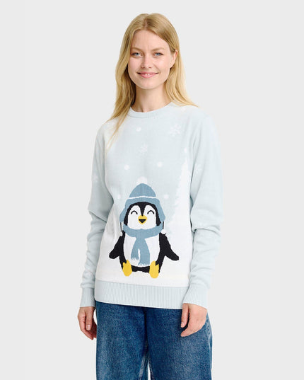 Cute Penguin Christmas Sweater for Women - Family Collection