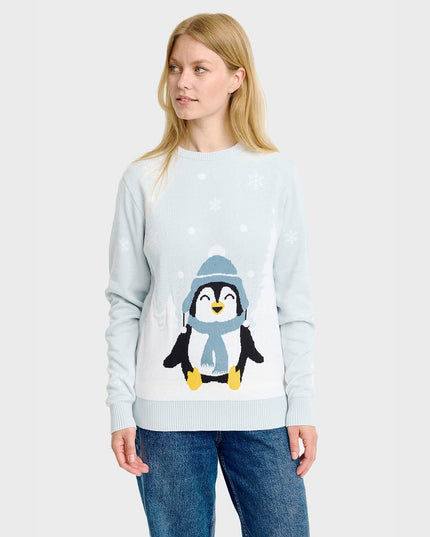 Cute Penguin Christmas Sweater for Women - Family Collection