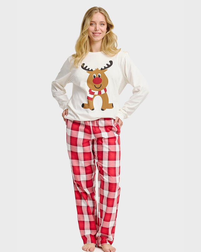 Pyjamaoberteil mit Rentiermotiv für Damen – Bestseller-Weihnachtsdesign