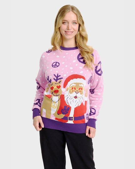 Hippie-Weihnachtspullover für Damen