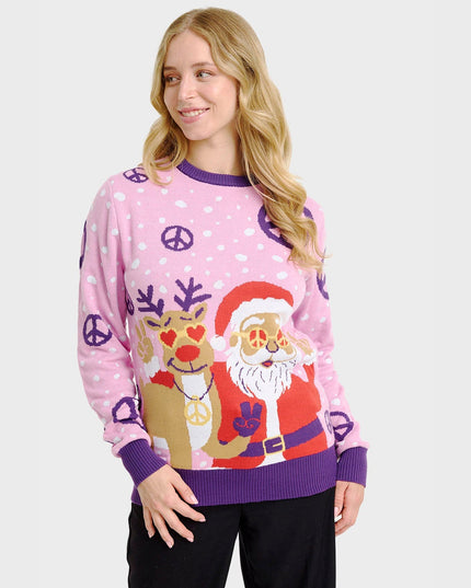 Hippie-Weihnachtspullover für Damen
