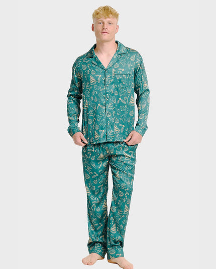 Der elegante Satinpyjama – Herren