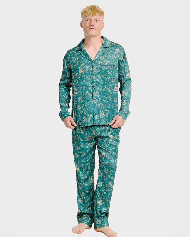 Der elegante Satinpyjama – Herren