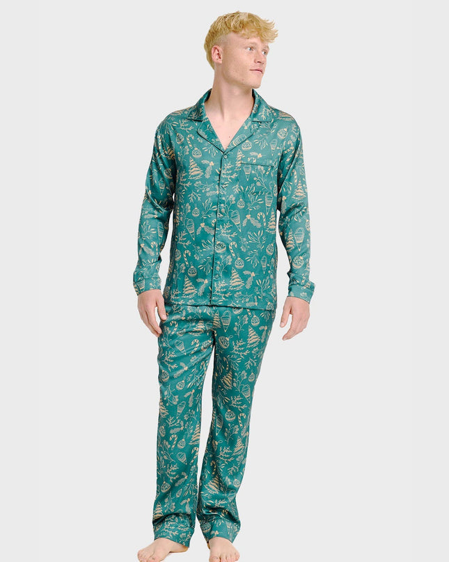 Der elegante Satinpyjama – Herren
