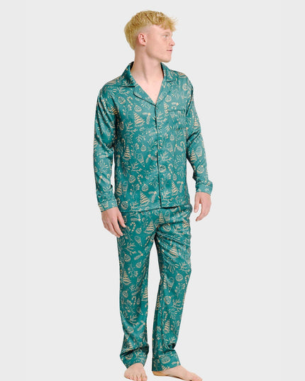 Der elegante Satinpyjama – Herren