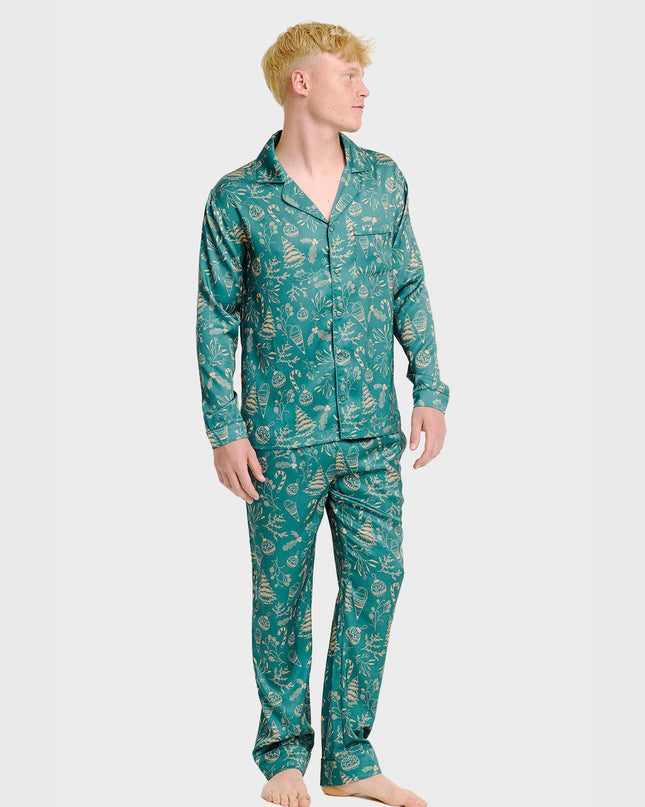 Der elegante Satinpyjama – Herren