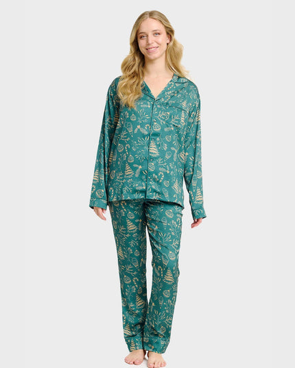 Der elegante Satinpyjama – Damen