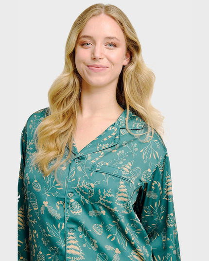 Der elegante Satinpyjama – Damen