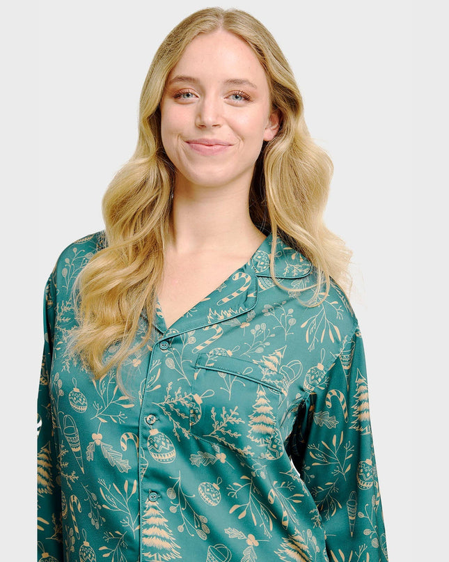 Der elegante Satinpyjama – Damen