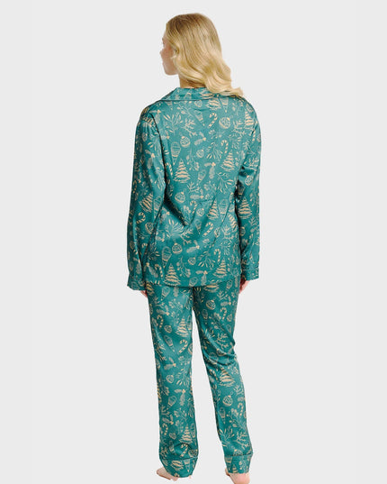 Der elegante Satinpyjama – Damen
