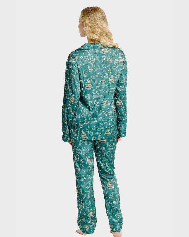 Der elegante Satinpyjama – Damen