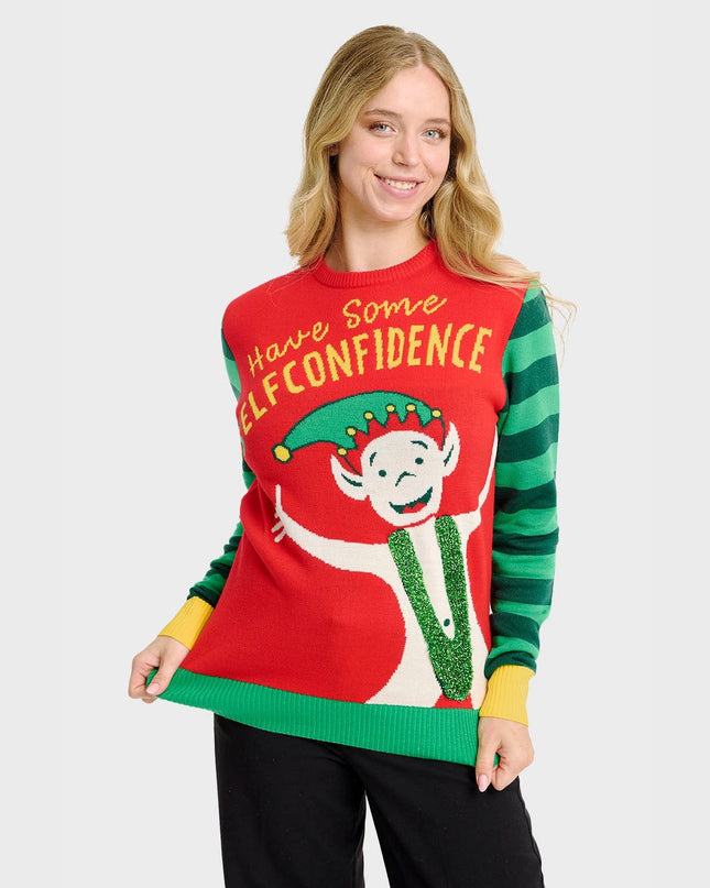 Elf Confidence Christmas Sweater - Women