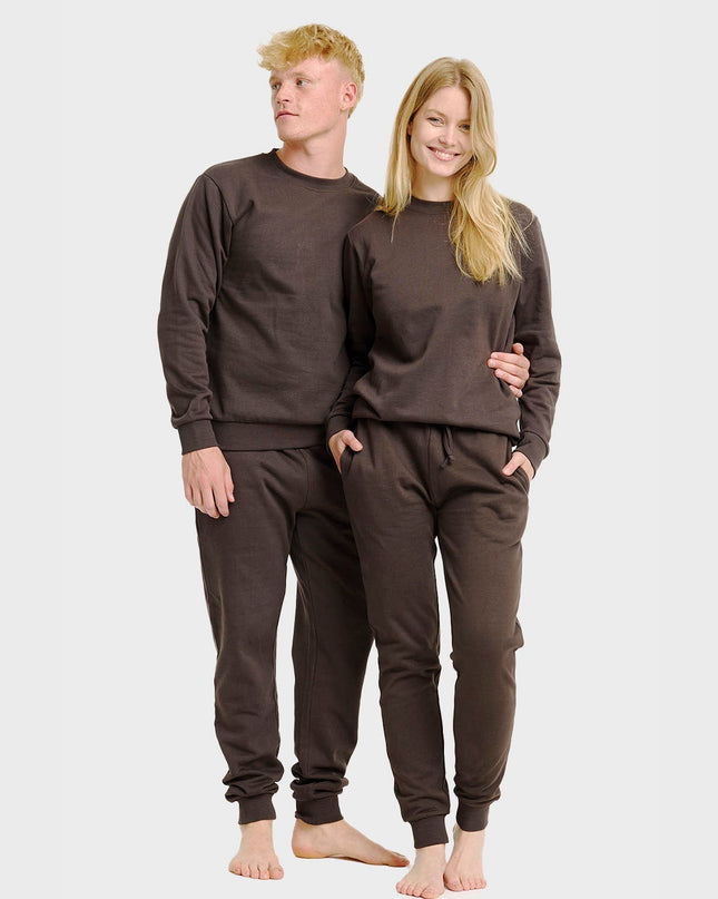 Braunes Herren-Weihnachts-Sweatset für gemütliche Abende