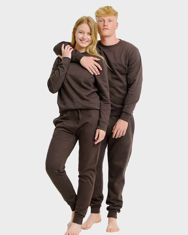 Braunes Damen-Sweatset für festlichen Komfort