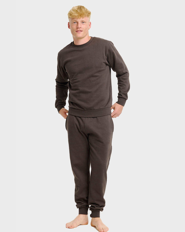 Braunes Herren-Weihnachts-Sweatset für gemütliche Abende