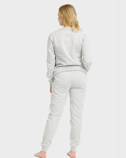 Graues Damen-Sweatset für gemütliche Urlaubsstimmung