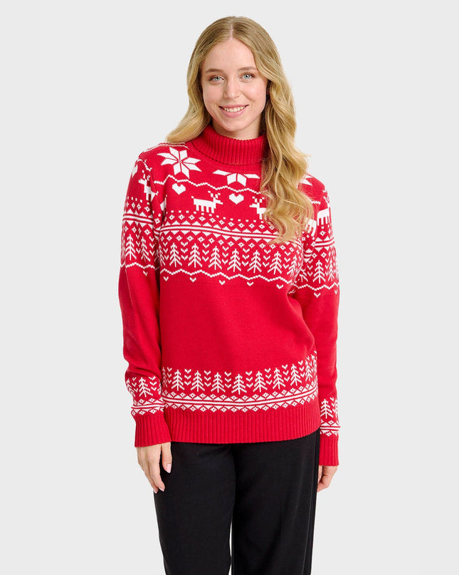 Women's Greenland Christmas Turtleneck Sweater
