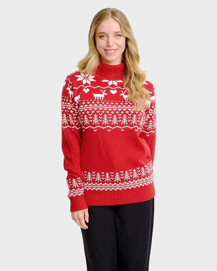Greenland Christmas Turtleneck Sweater for Women