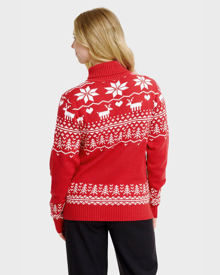 Greenland Christmas Turtleneck Sweater for Women