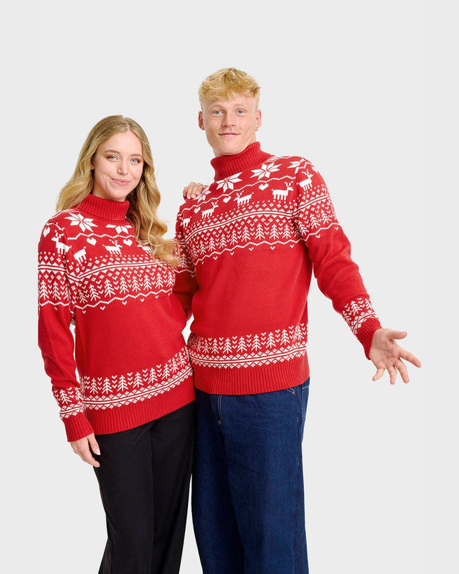 Greenland Christmas Turtleneck Sweater for Women