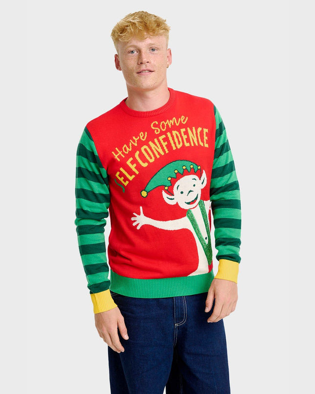 Elf Confidence Christmas Sweater - Men