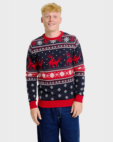 Cheeky Reindeer Christmas Sweater - Men's