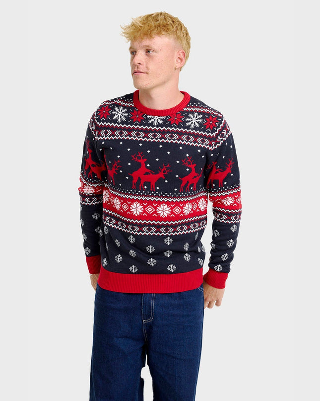 Cheeky Reindeer Christmas Sweater - Men's
