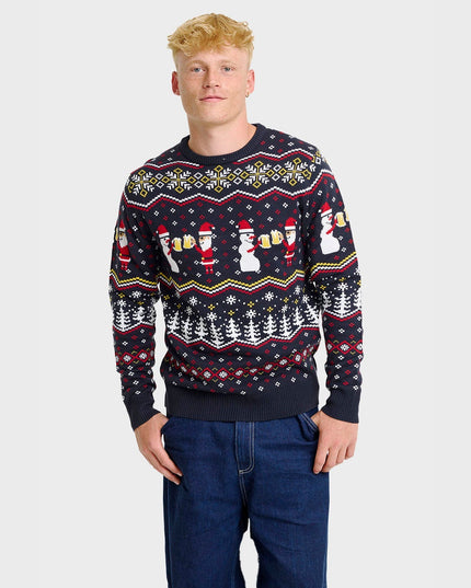 Cheers Santa Christmas Sweater - Men