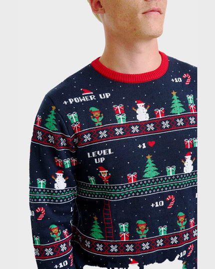 Vintage Gaming Christmas Sweater for Men - Festive Fashion
