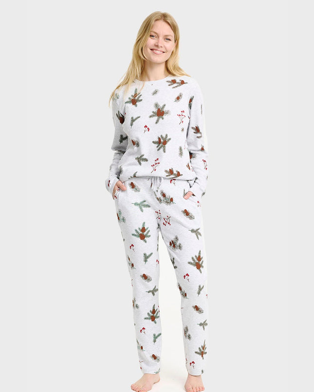 Gerippter Pyjama für Damen – Ideal für die Weihnachtszeit mit der Familie