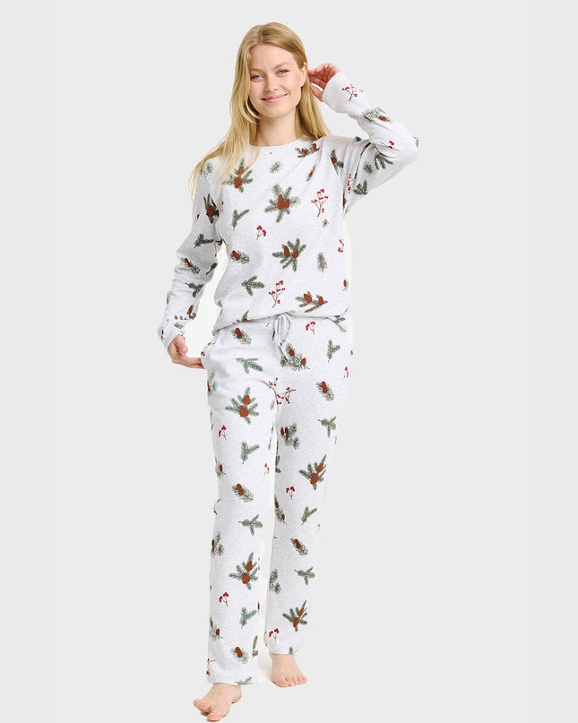 Gerippter Pyjama für Damen – Ideal für die Weihnachtszeit mit der Familie