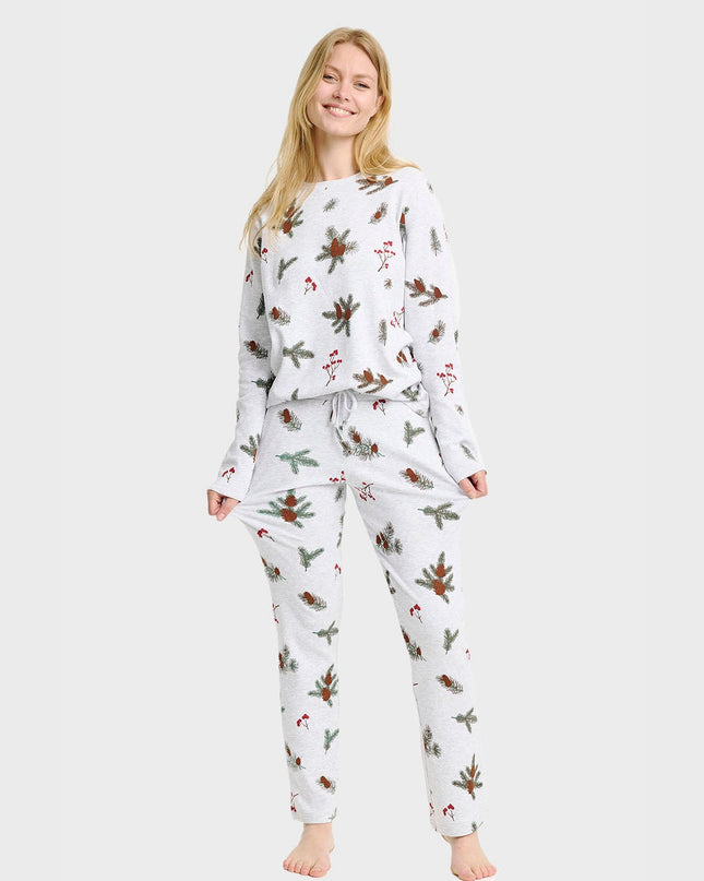 Gerippter Pyjama für Damen – Ideal für die Weihnachtszeit mit der Familie