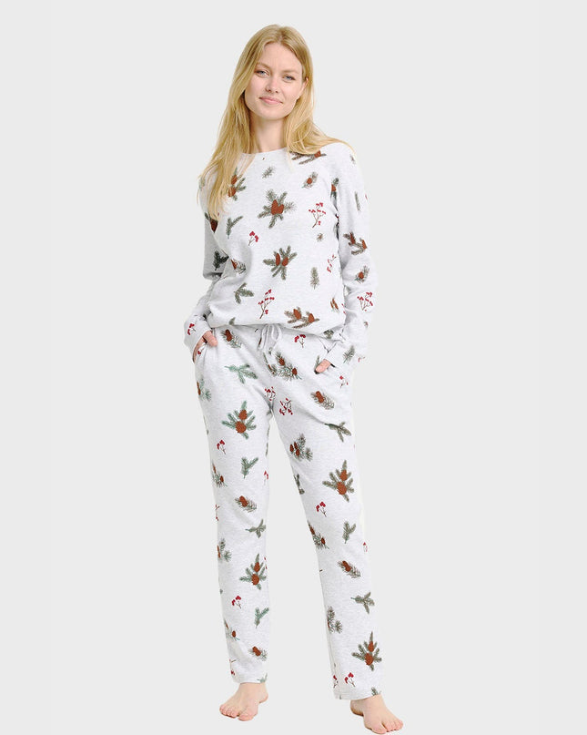 Gerippter Pyjama für Damen – Ideal für die Weihnachtszeit mit der Familie