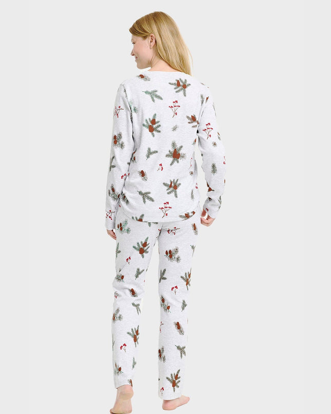Gerippter Pyjama für Damen – Ideal für die Weihnachtszeit mit der Familie