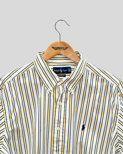 Vintage Reworked Shirt - Striped Crop I