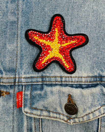 Aufbügelbarer Aufnäher – Roter Seestern