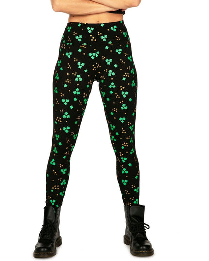 Metallic Cluster High Waisted Leggings