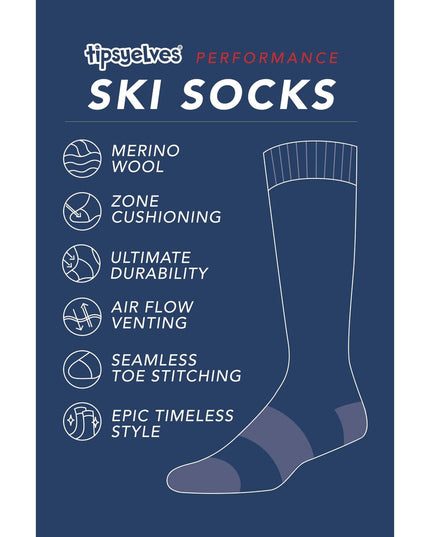Men's Retro USA Performance Ski Socks (Fits Sizes 8-11M)