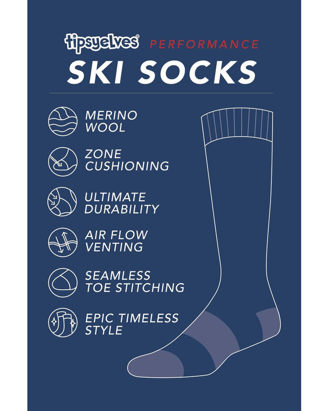 Women's Retro USA Performance Ski Socks (Fits Sizes 6-11W)