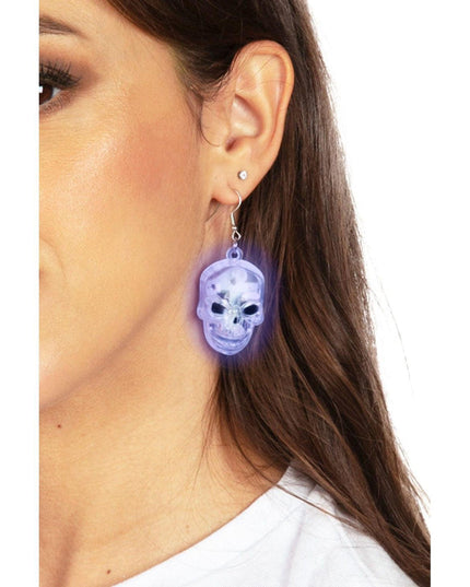 Light Up Skull Earrings