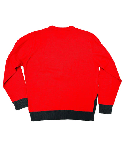 Vintage-Weihnachtspullover – Pinguin-Design mit Fliege