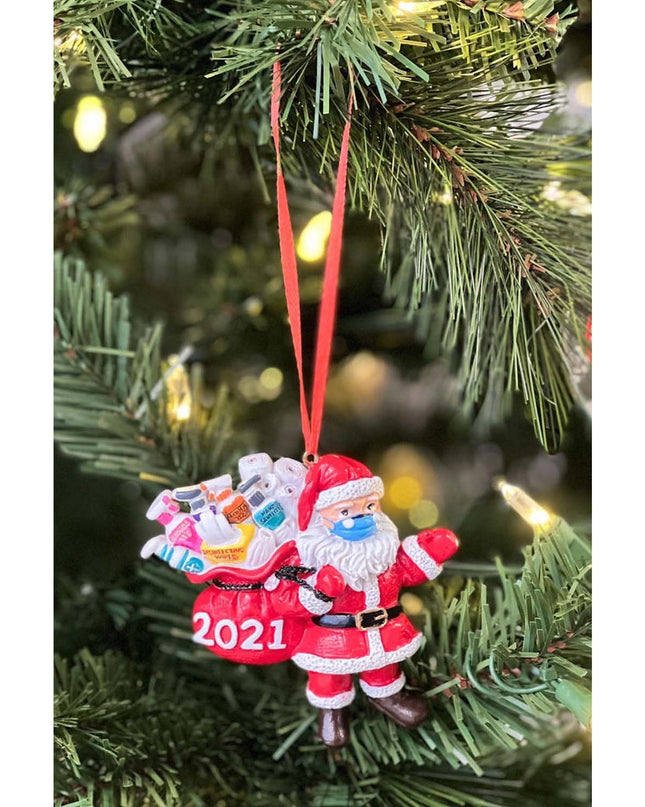 2021 Masked Santa 3D Ornament