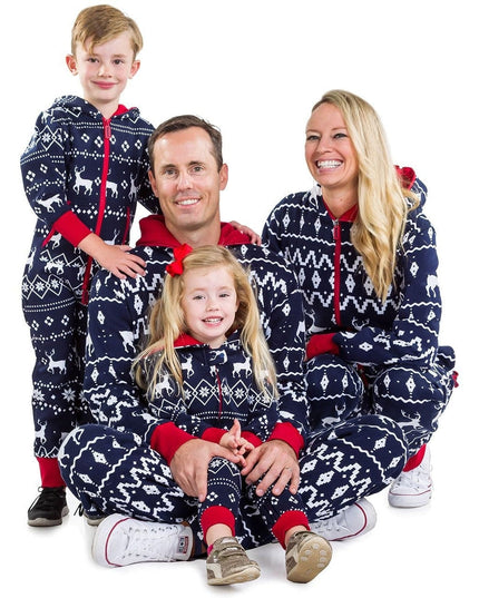 Boy's / Girl's Blue Fair Isle Reindeer Jumpsuit