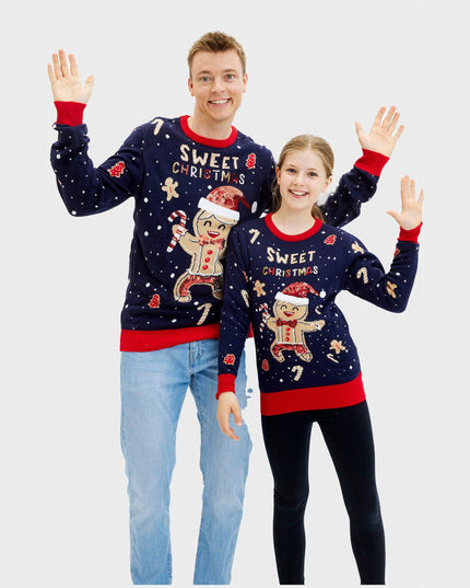 Light-Up Cute Cookie Man Sweater for Kids - Ugly Design