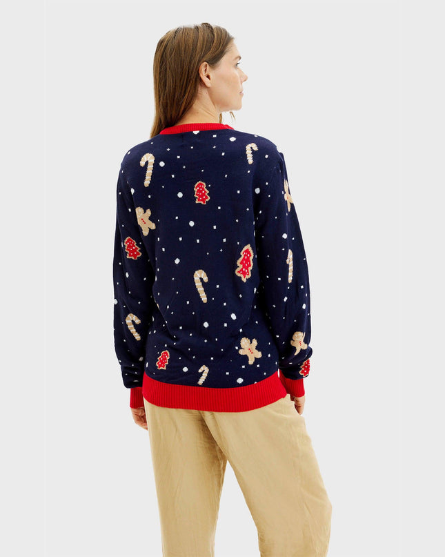 Cute Cookie Man Sweater for Women - Light-Up Ugly Sweater