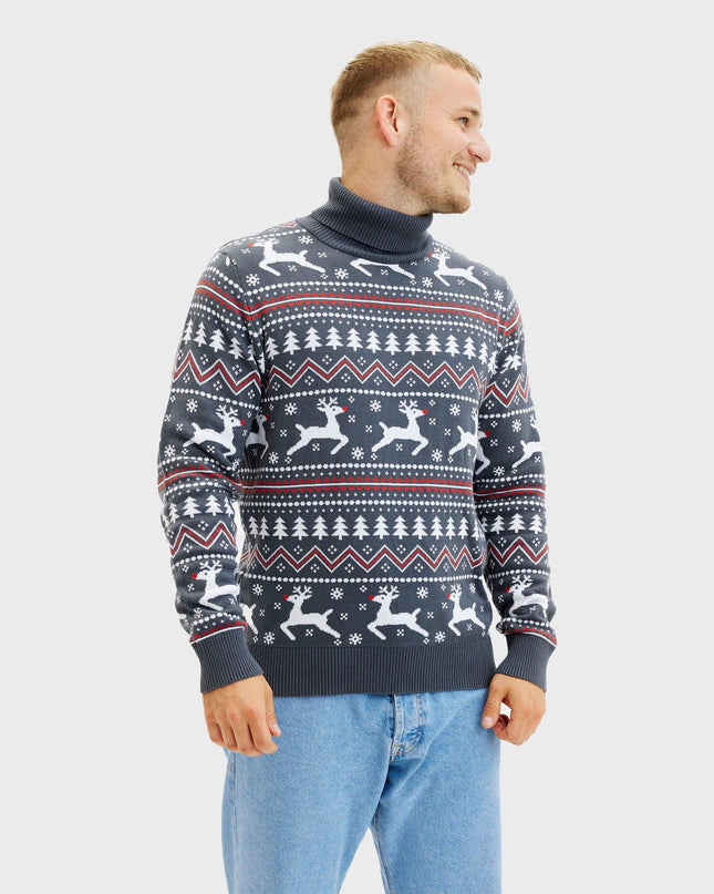 Stylish Highneck Christmas Sweater for Men
